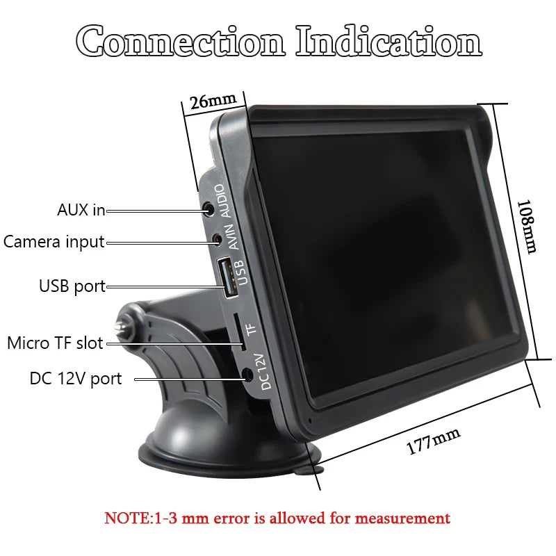 7-Inch Portable CarPlay & Android Auto Multimedia Player — Touch Screen Car Radio with Bluetooth 5.0, AUX & USB