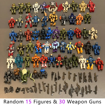 Mega Construx Lot – Master Chief, Elite, Grunt & MOTU He-Man Figures with Weapons