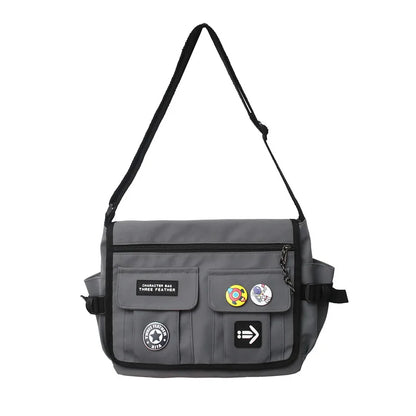 Harajuku Nylon Crossbody Messenger Bag – Unisex School Shoulder Bag for Students & Everyday Use