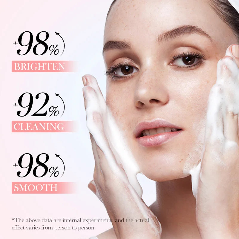 SAODER Q10 & Vitamin C Facial Cleanser — Moisturizing Brightening Face Wash Foam for Gentle Skin Cleansing