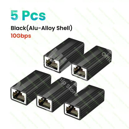 1/2/5/10Pcs 10Gbps RJ45 Coupler – Female to Female Gigabit Network Extender for Cat8/Cat7/Cat6 Ethernet Cable Adapter