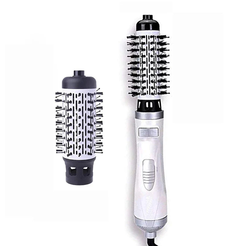 Automatic Rotating Hot Air Brush 2-in-1 – 360° Curling Iron & Hair Dryer Comb for Salon-Style Styling