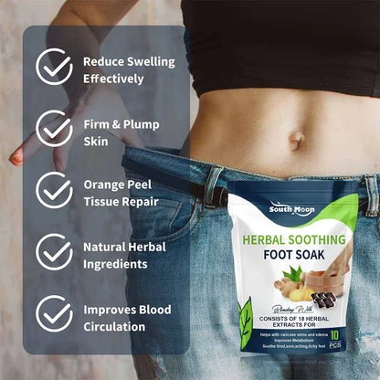 10PCS Detox Foot Soak – Herbal Lymphatic Health, Blood Circulation, Fat Burning, Stress Relief & Foot Bath Dehumidification