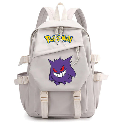 Pokemon Waterproof Women’s Backpack – Pikachu, Gengar, Snorlax Schoolbag for Girls & Students