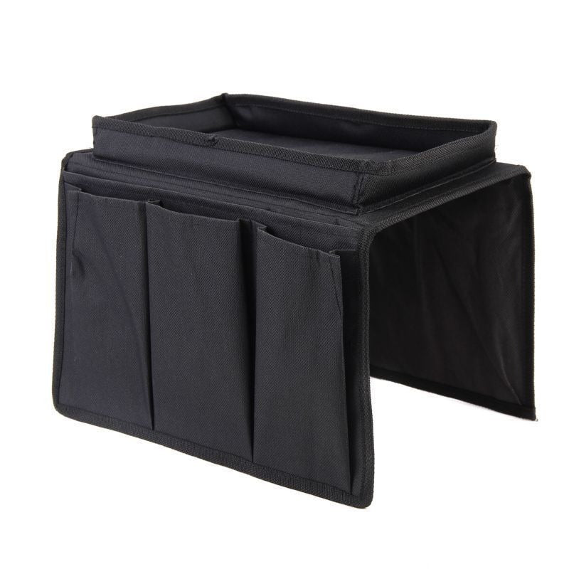 Couch Armrest Storage Organizer — 6-Pocket Remote Control Holder Bag for TV Sofa