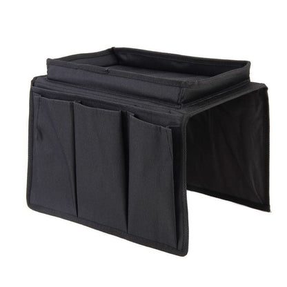 Couch Armrest Storage Organizer — 6-Pocket Remote Control Holder Bag for TV Sofa
