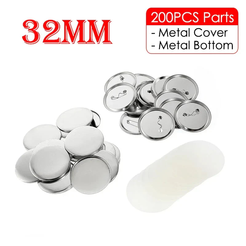 25/32/37/44/58/75mm Badge Maker Molds - DIY Button Press Machine, Interchangeable Die Mould for Round Badge Punching