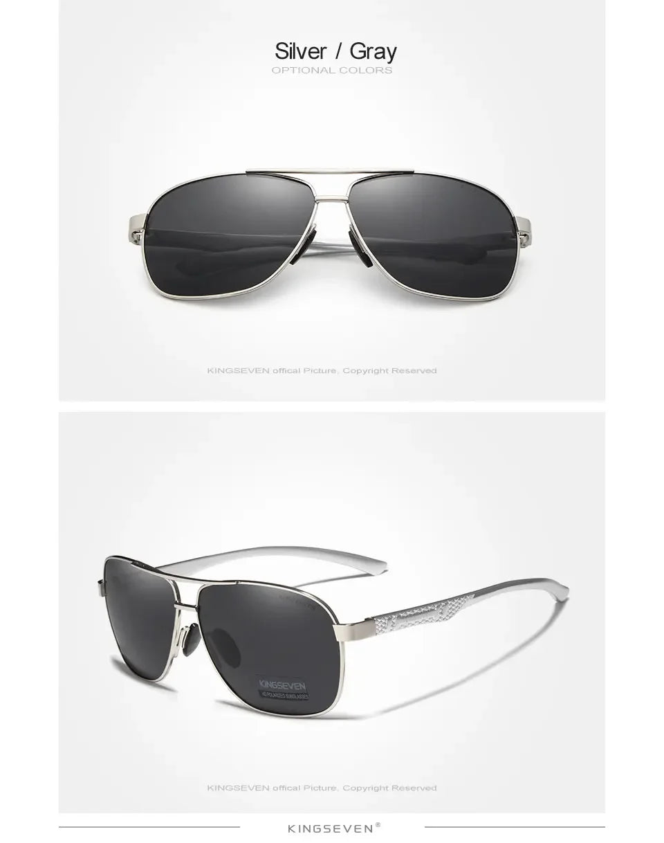KINGSEVEN Polarized Pilot Sunglasses – UV400 HD Lens Aluminum Frame Photochromic Night Vision Eyewear for Men & Women