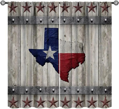 Flag Blackout Curtains – Rustic Green Camo Military USA Flag with Vintage Black Stripes and Thermal Insulation