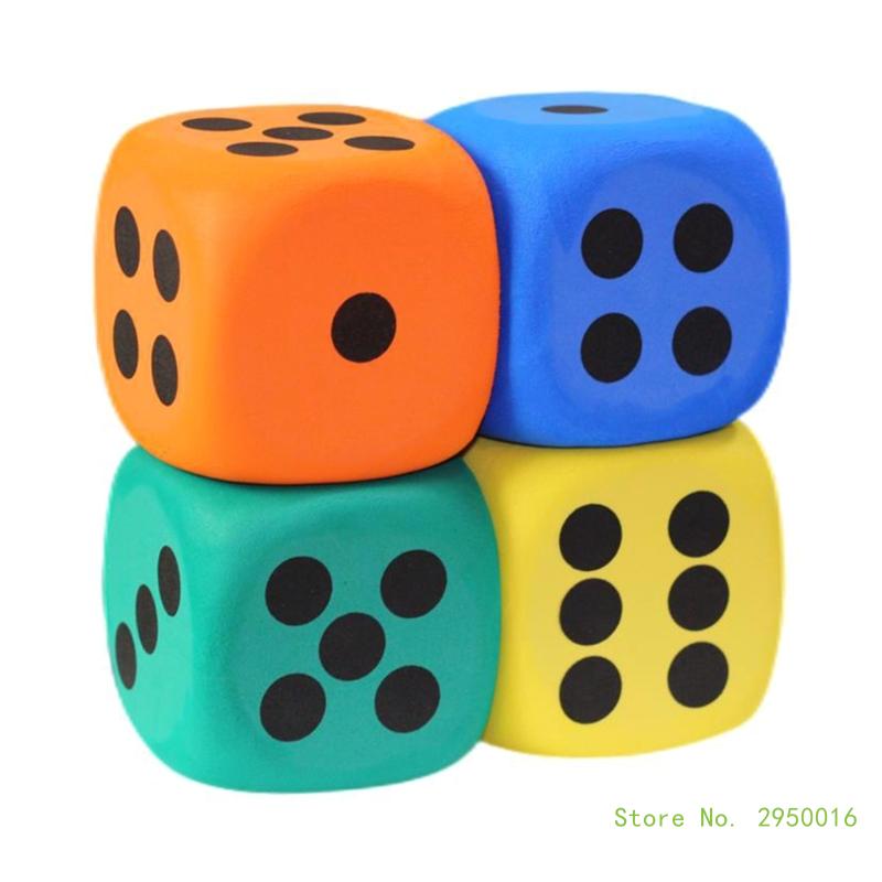 80mm Large Foam Dot Dice – Six-Sided Counting Toy for Kids, Learning Aids for Classroom Math and Board Games