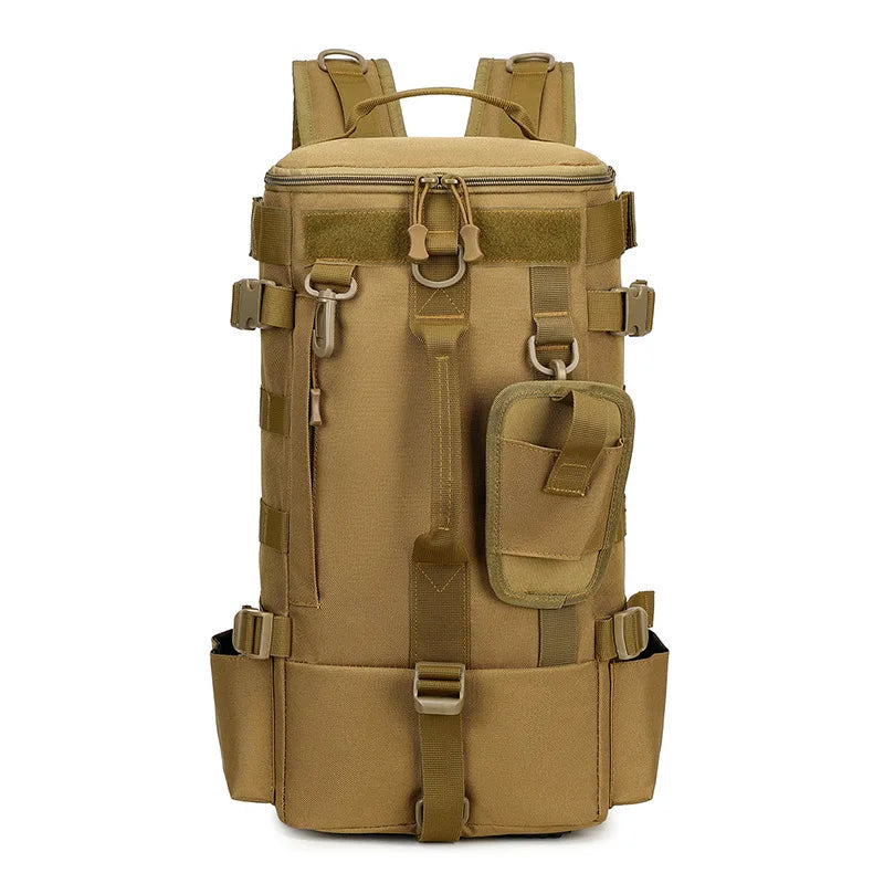 Tactical Fishing Backpack – Multifunctional Tackle Bag with Rod Holders, Molle Storage for Fishing, Camping & Hiking