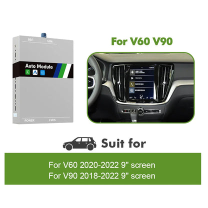 ISUDAR Wireless CarPlay Module for Volvo – AI Upgrade Adapter with Android Auto & Bluetooth (XC90/XC60/XC40/S90/S60/V90/V60)