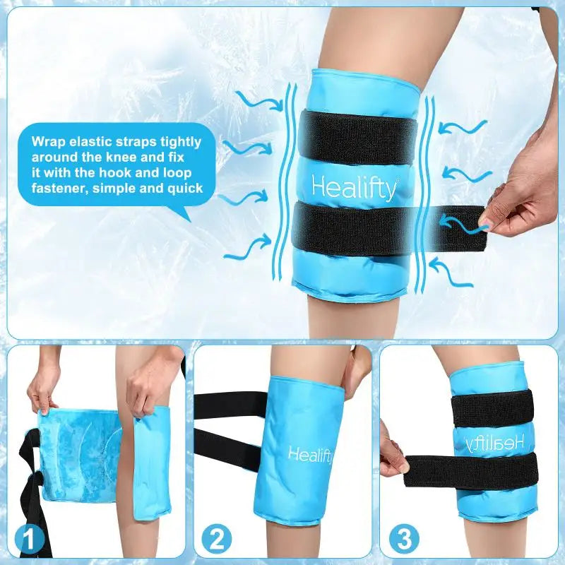 Large Reusable Ice Packs – Cold Compress for Surgery, Knee Pain, Soft Tissue Injuries & Instant Relief
