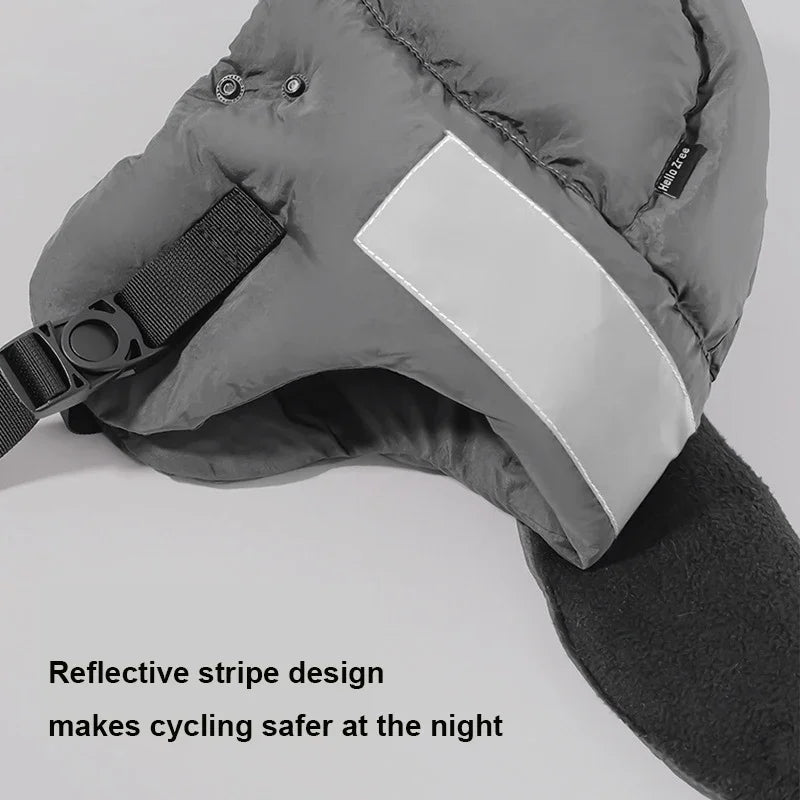 2024 Winter Cotton Earflap Hat with Mask - Windproof Down Jacket Thermal Ski Hat for Men and Women, Ideal for Cycling and Outdoor Adventures