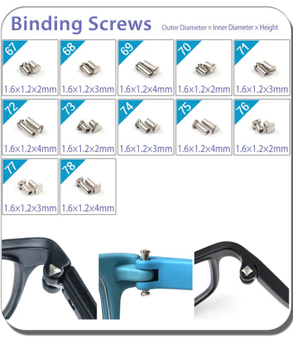 Eyeglass & Sunglass Repair Kit | Mini Screwdriver, Screws, Nuts, Nose Pads & Optical Tool Set