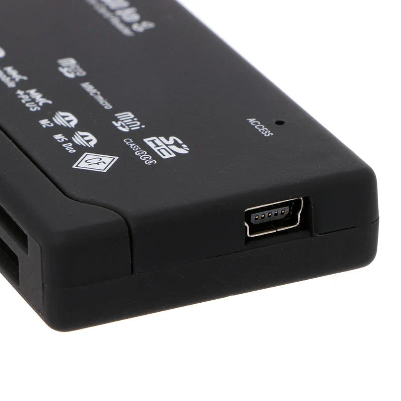 21 in 1 Memory Card Reader - USB External Mini SDHC, M2, RS, MMC, XD, CF, TF, MS with USB Cable, Available in 1/2/5/10PCS