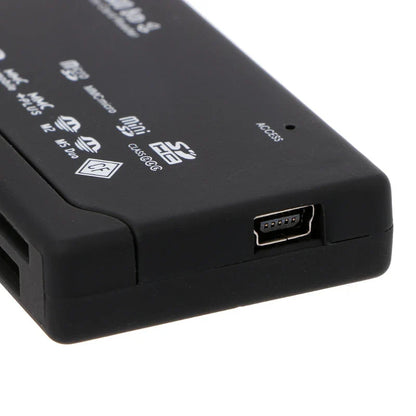 21 in 1 Memory Card Reader - USB External Mini SDHC, M2, RS, MMC, XD, CF, TF, MS with USB Cable, Available in 1/2/5/10PCS