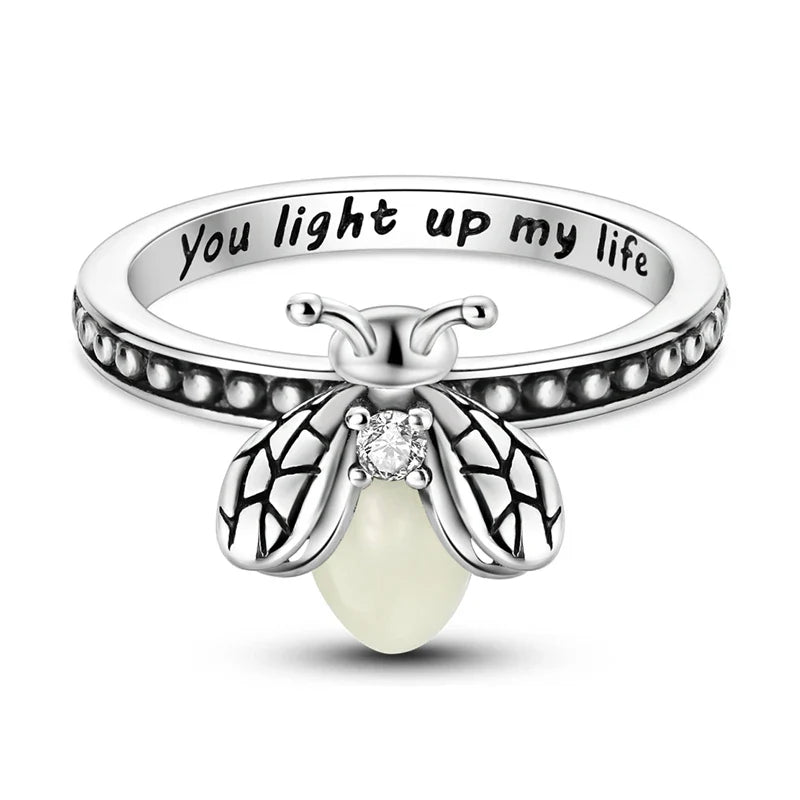 Glow-in-the-Dark Firefly Rings for Boys & Girls - DIY Animal Jewelry Accessories, Summer Gift for Women