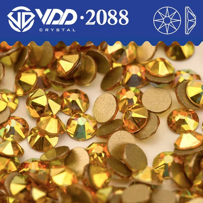 VDD AAAAA Crystal Flatback Rhinestones - SS16-SS30 16-Cut Gems for DIY Crafts & Nail Art Decoration