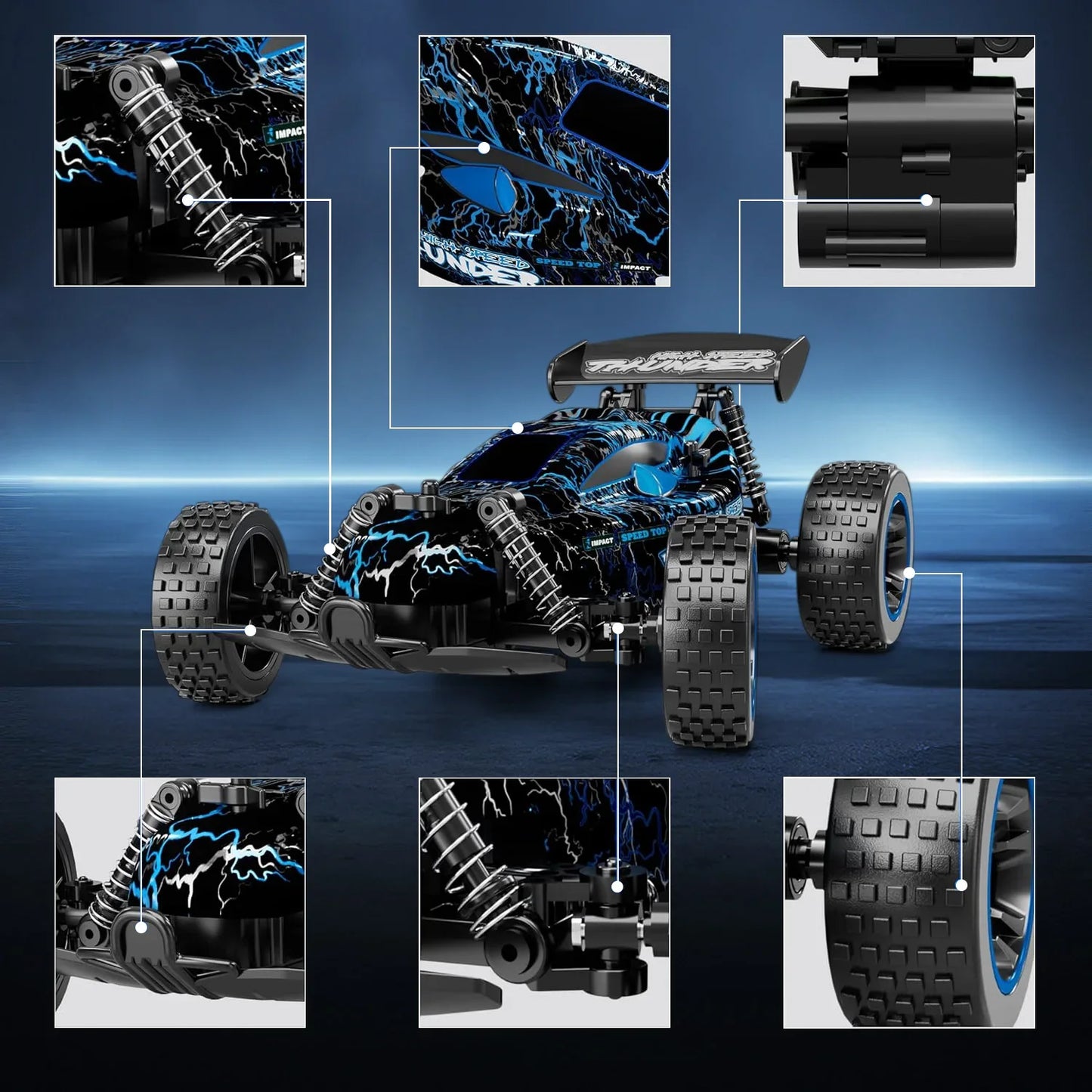 Sinovan 1:18 RC High-Speed Car – 20km/h Remote Control Drift Toy for Kids