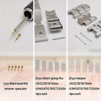 Watch Link Removal Tool Kit - Watch Band Pin Remover & Strap Adjustment Repair Tool Set
