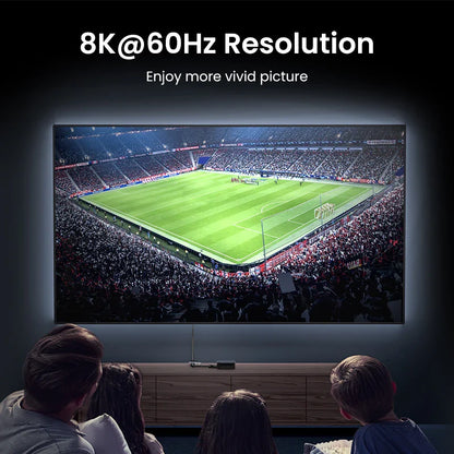 UGREEN HDMI 2.1 Splitter Switch - 8K 60Hz, 4K 120Hz, 2-in-1 Out for TV, Xiaomi, Xbox Series X, PS5 - HDMI-compatible Monitor Switcher