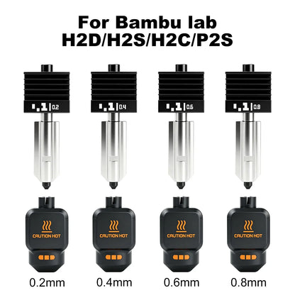 Bambu Lab P2S X2D Hotend Kit - High Quality Standard Flow Removable Nozzle 3D Printer Upgrade