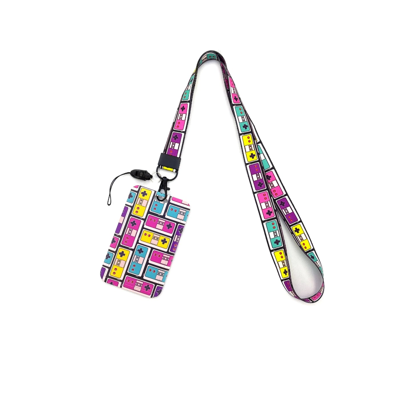 Gamer Card Holder Neck Strap Lanyard – Key, ID & Phone Badge Holder with Cool Hanging Rope