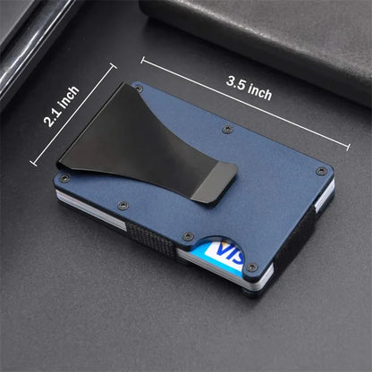 RFID Blocking Metal Wallet – Slim Aluminum Credit Card Holder & Money Clip for Business and ID, 2024 All Colors