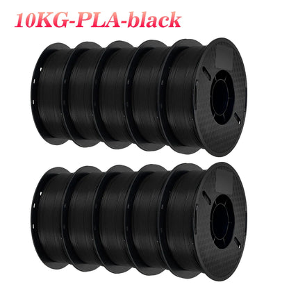 KINGROON 3D Printer Filament 22LBS — 10 Rolls 1KG 1.75mm PETG & PLA, Eco-Friendly Mixed Colors, High Toughness