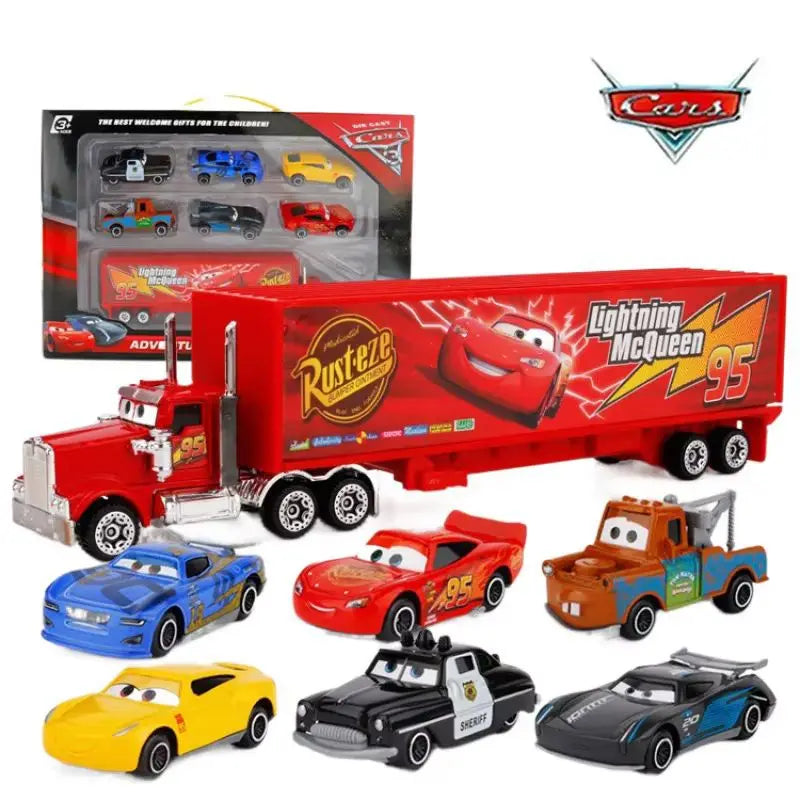 Pixar Lightning McQueen & Jackson Storm 1:55 Diecast Car Model — Collectible PVC Toy Truck Gift for Kids