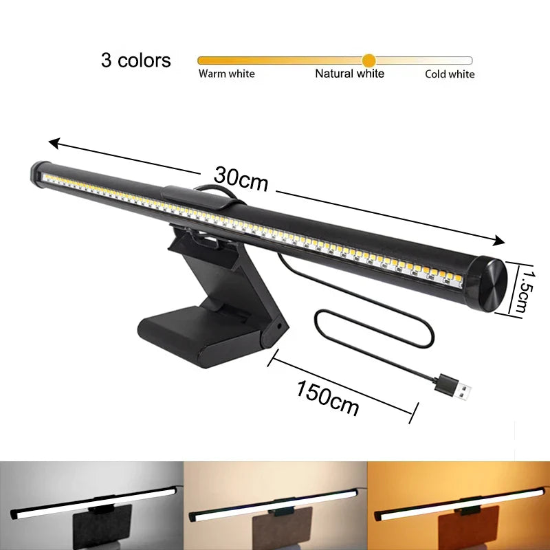 30cm CCT LED Monitor Light Bar – Hanging Screen Lamp for Work, Study, Reading & Gaming with Dimming