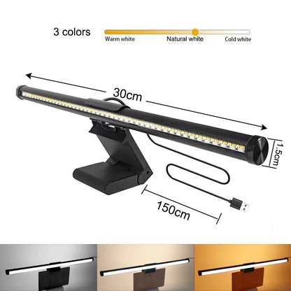 30cm CCT LED Monitor Light Bar – Hanging Screen Lamp for Work, Study, Reading & Gaming with Dimming