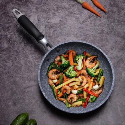 Durable Stone Frying Pan – 20/24/26/28cm Non-Stick Skillet for Pancakes, Eggs & Induction Cooking