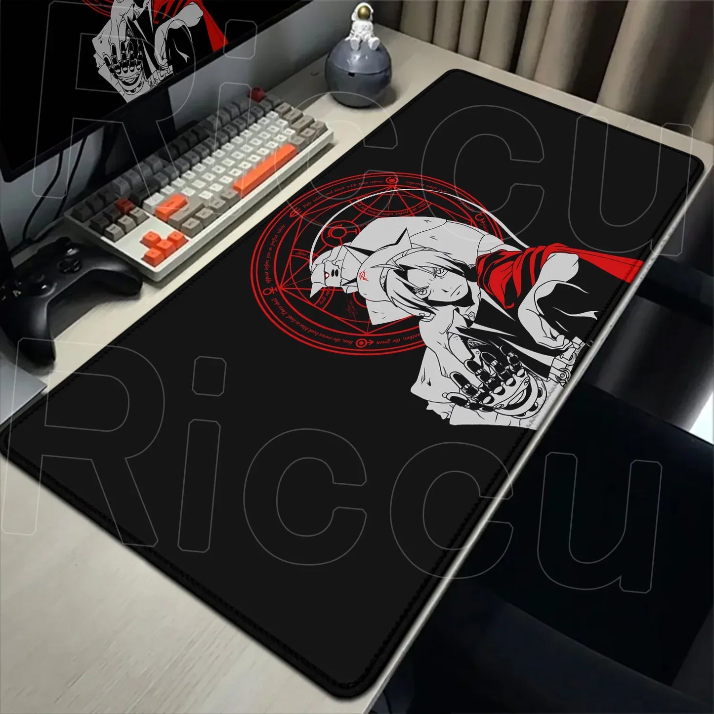 Fullmetal Alchemist XXL Gaming Mouse Pad – Large Anti-Slip Keyboard Desk Mat for Home & Office