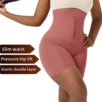 Women’s High Waist Firm Tummy Control Shapewear – Hook Body Shaper Shorts with Butt Lifter Slimming Fajas