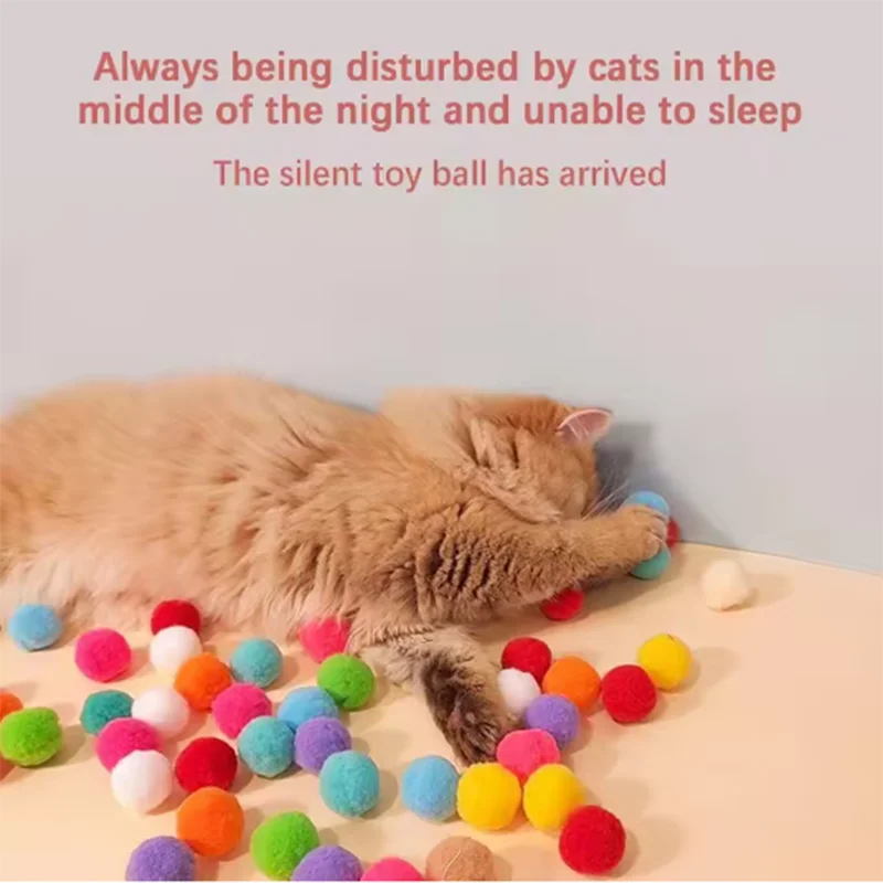 Interactive Cat Toy Launcher - Plush Bounce Balls for Fun Indoor Pet Play