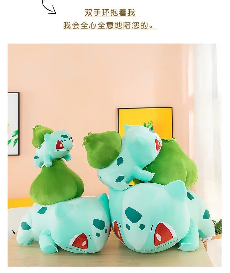 45cm Pokemon Bulbasaur Plush Toy – Soft Stuffed Anime Doll & Kawaii Throw Pillow, Birthday Gift for Boys & Girls