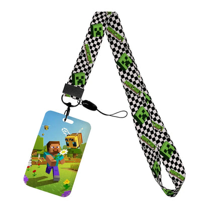Cartoon Game Name Badge Holder Lanyard – Student ID & Credit Card Strap Gift