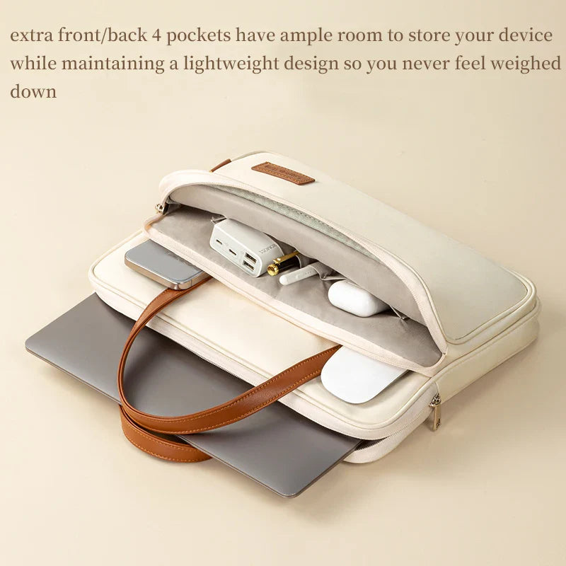 Women Slim Laptop Briefcase Bag for MacBook Air 13/14, Huawei MateBook, Lenovo, Acer & 15.6-Inch Notebook Carry Case