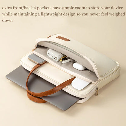 Women Slim Laptop Briefcase Bag for MacBook Air 13/14, Huawei MateBook, Lenovo, Acer & 15.6-Inch Notebook Carry Case