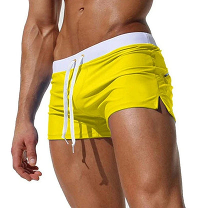 Men’s Quick-Dry Swim Trunks - Back Pocket Beach Boxer Shorts for Summer Swimming