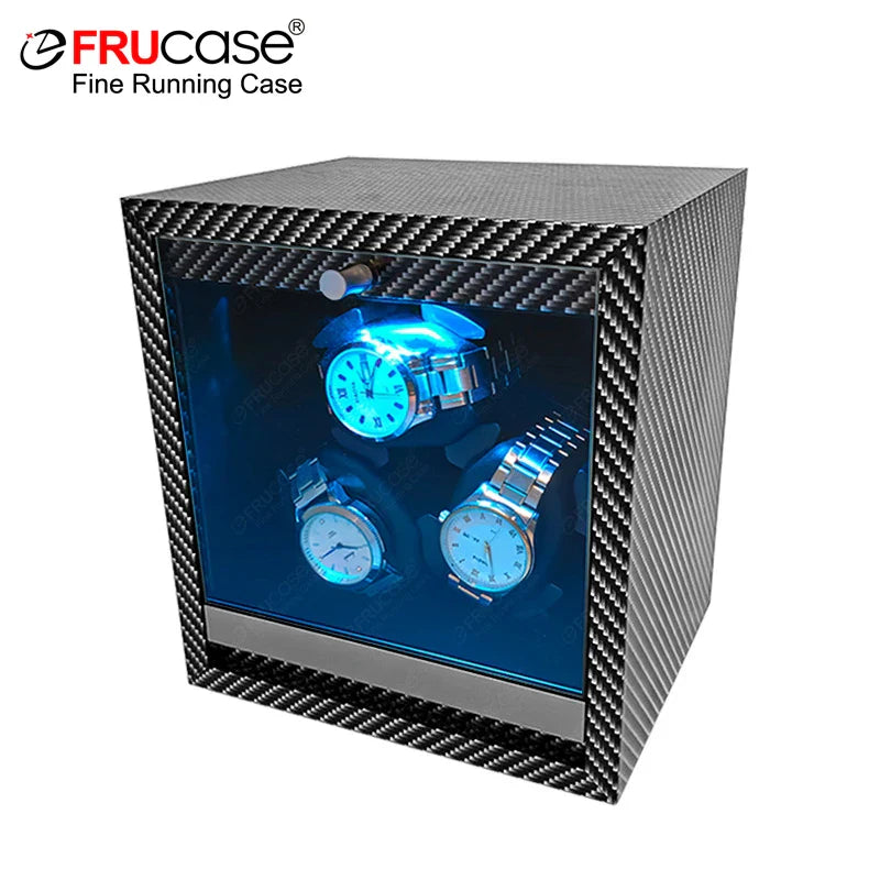 FRUCASE Watch Winder – Automatic 3-Watch Rotating Storage Case with 2 Modes & Memory Cotton