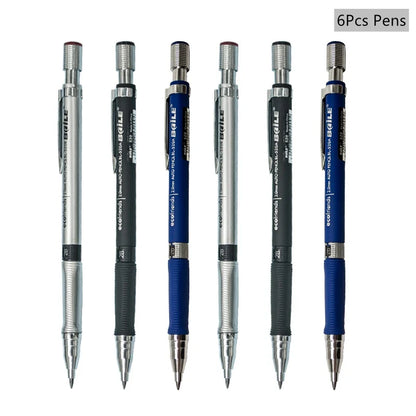 2.0mm Mechanical Pencil Set with 2B Black & Color Lead Refills – Automatic Pencil for Sketching, Drawing & Writing