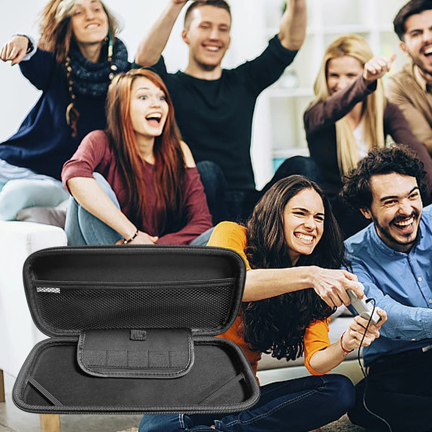 Slim Waterproof Carrying Case for Nintendo Switch 2 (2025) — EVA Hard Shell Protective Storage Handbag for Accessories