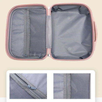 14 Inch Mini Women’s Carry-On Suitcase – Short Trip Travel Luggage & Makeup Bag