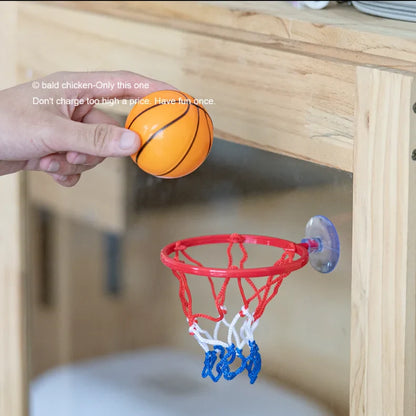 Small Basketball Set - Coordinated Wrist Solid Rubber Elastic Ball for Children's Exercise & Shooting Table Game Toy