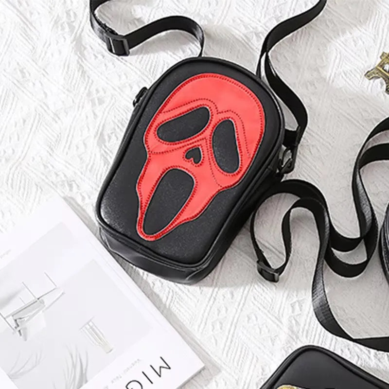 Halloween Ghost Crossbody Bag — Skull Shoulder Bag for Women & Girls, Y2K Punk Hiphop Skeleton Handbag