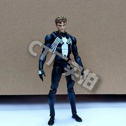 CT 1/12 Spider-Man MAFEX 147 Black Suit Venom Action Figure 6" Anime Model Toy Collectible