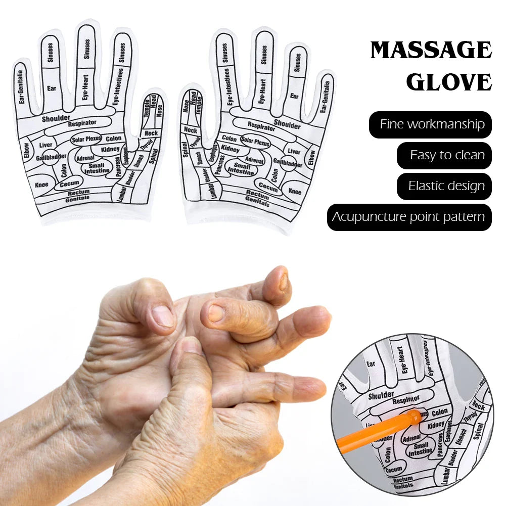 Acupoints Massage Socks and Gloves Set - Five Fingers Reflexology for Accurate Hands and Foot Massage - Household Spa Tools